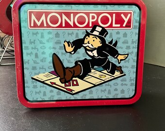 Réplique souvenir Monopoly de boîte à lunch en métal à collectionner