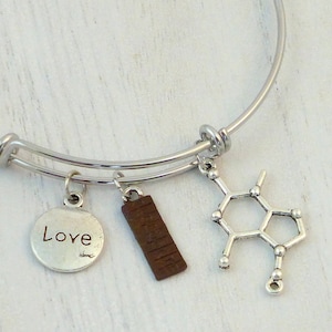 Schokoholic Charmearmband Charme Armreif Schokolade Leiste Emaille Charme Schokoladen-Liebhaber Geschenk