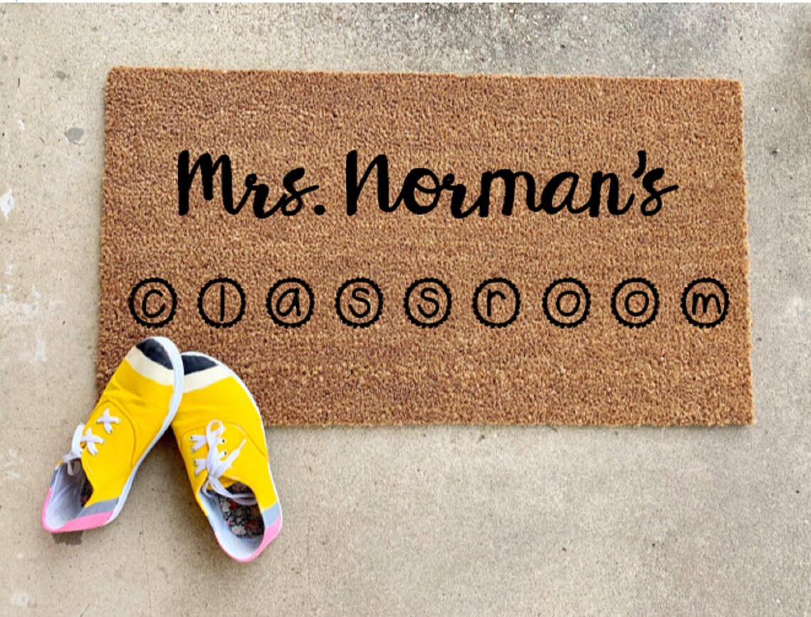 Back to School Door Mat Teacher Door Mat Gifts for Teachers Etsy