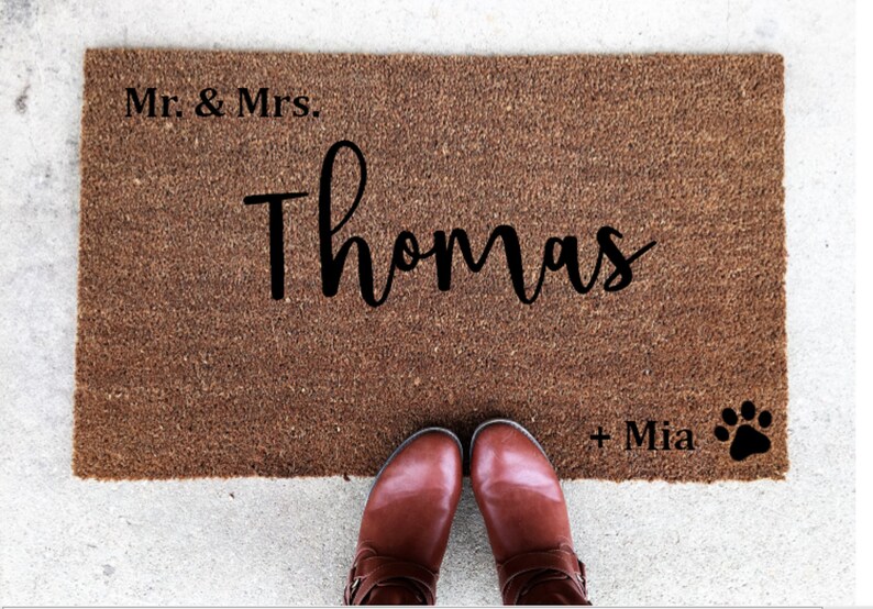 Mr. and Mrs. Mat Large Custom Mat Wedding Etsy