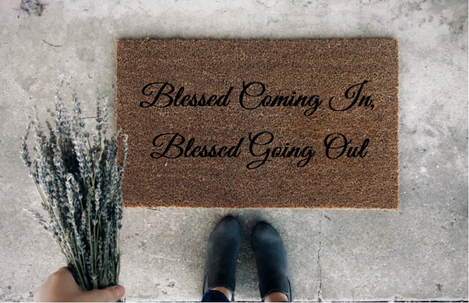 Custom Door Mat Blessed Door Mat Christian Doormat Etsy