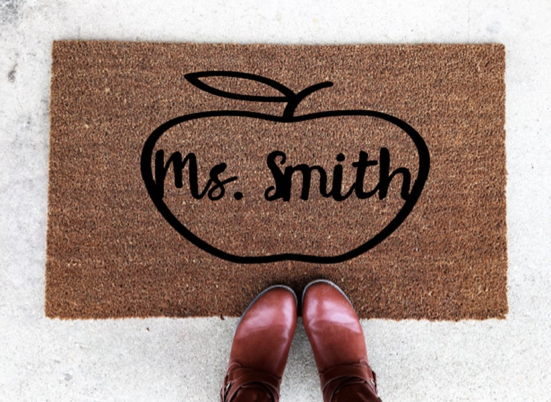 Back To School Door Mat Teacher Door Mat Gifts for Teachers Etsy