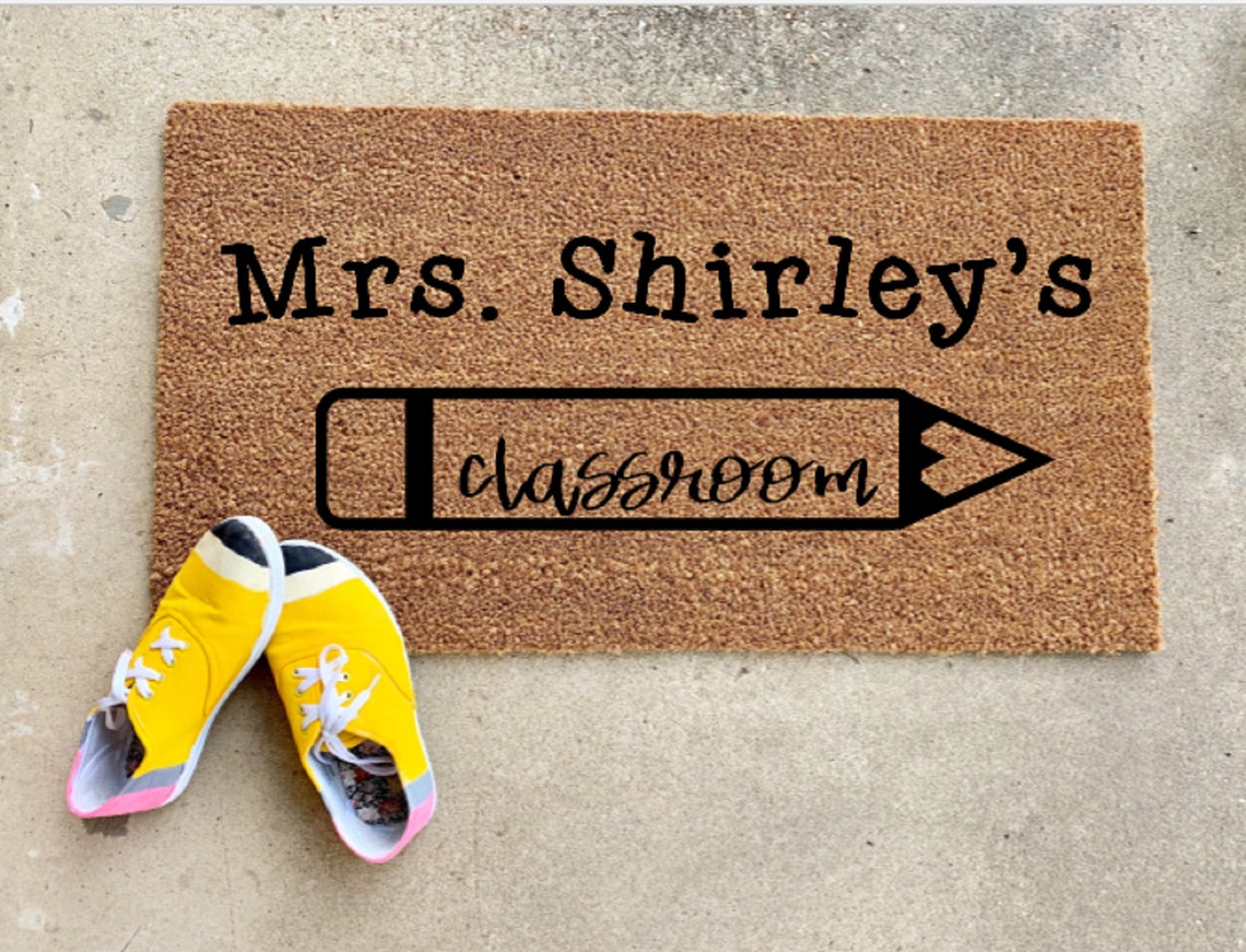 Back To School Door Mat Teacher Door Mat Gifts for Teachers Etsy