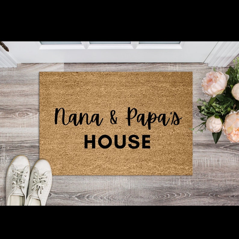 Nana and Papa's House Door Mat Door Mat for Grandparents Etsy