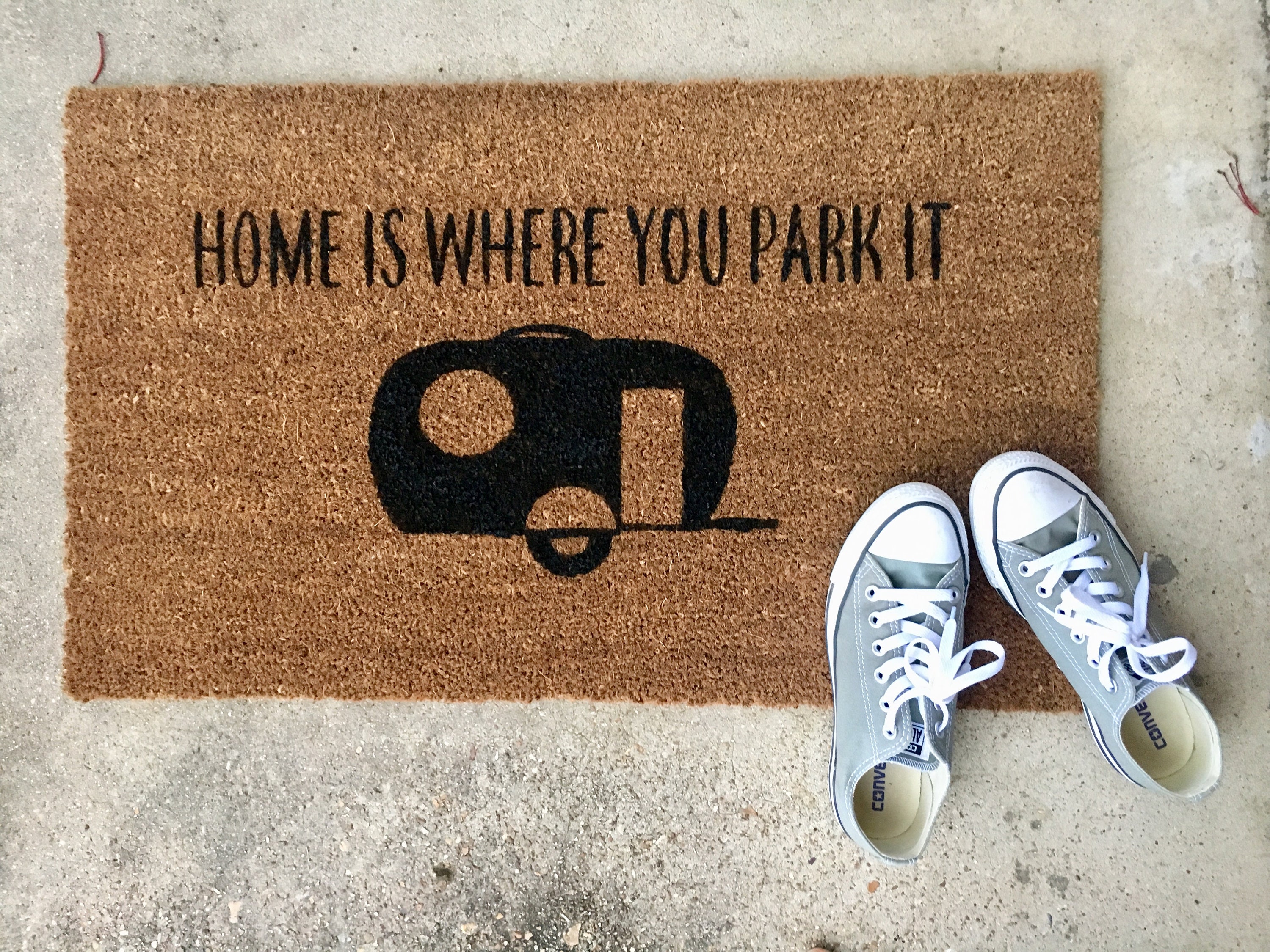 Home Is Where You Park It Door Mat Camping Door Mat RV Door Etsy