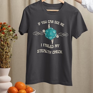 Stealth Check Critical Fail Unisex DND shirt
