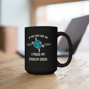 Mug Furtif Rogue Dnd de Critical Fail, 15 oz