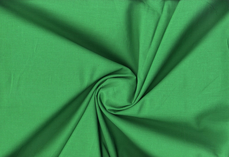 Lightweight cotton voile with a soft, semi-sheer weave ideal for delicate and airy designs KELLY GREEN