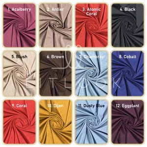 LitLook Micro Suede Faux Knit Fabric by the Yard - Stretch Brushed Suede for Dresses, Jackets, Leggings, Dresses, Fall & Winter Fashion image 4