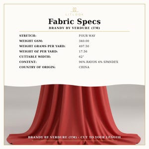 LitLook Havey Super Soft Ponte de Roma Knit Fabric: 4-Way Stretch Rayon Spandex - Brandy by Verdure™ image 10