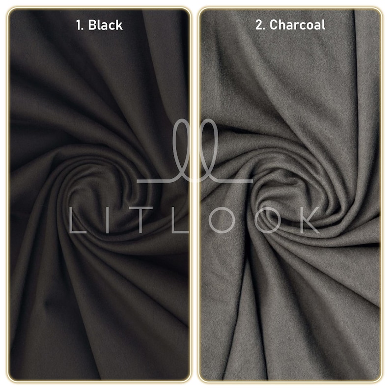 LitLook French Terry Suede Knit Fabric by the Yard - 65" Wide Brushed Suede for Dresses, Coats, Jackets, Hoodies, Loungewear image 4