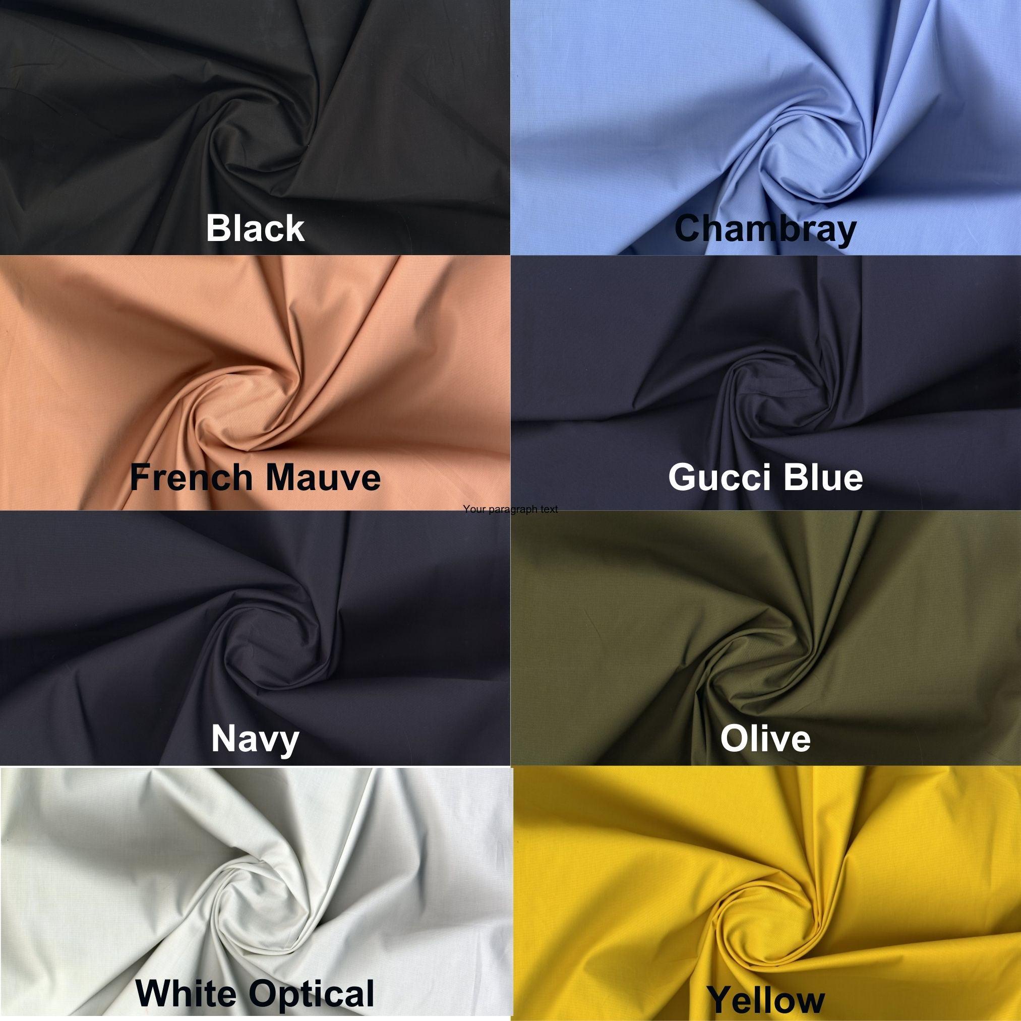 Cotton Stretch Poplin Fabric: Two-way Stretch, 57/58