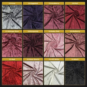 LitLook Crushed Velvet Fabric by the Yard - 58/60" Soft Velvet for Dresses, Costumes & Décor - 26 Colors image 3