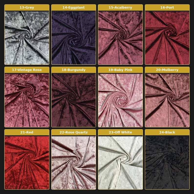 LitLook Crushed Velvet Fabric by the Yard - 58/60" Soft Velvet for Dresses, Costumes & Décor - 26 Colors image 3