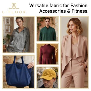 LitLook Micro Suede Faux Knit Fabric by the Yard - Stretch Brushed Suede for Dresses, Jackets, Leggings, Dresses, Fall & Winter Fashion image 3