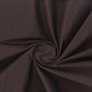 Lightweight cotton lawn with smooth weave, semi-sheer drape, perfect for dresses, quilts, and blouses BROWN DK