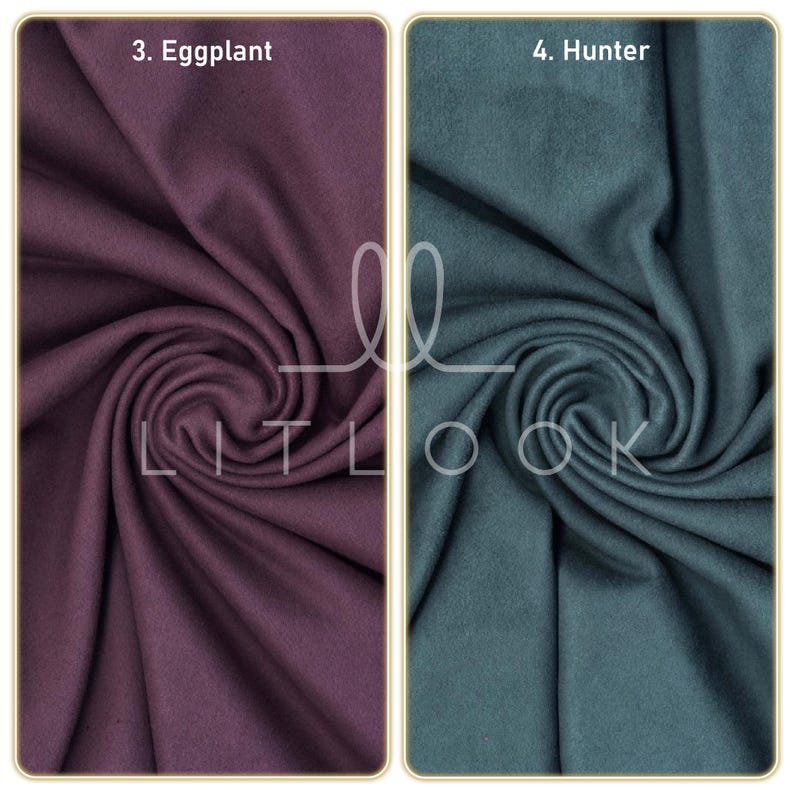 LitLook French Terry Suede Knit Fabric by the Yard - 65" Wide Brushed Suede for Dresses, Coats, Jackets, Hoodies, Loungewear image 5