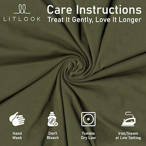 LitLook DTY Double Brushed Knit Fabric by the Yard - 4-Way Stretch Polyester Spandex Fabric for Leggings, Dresses, Yoga Wear, Pajamas & More afbeelding 9