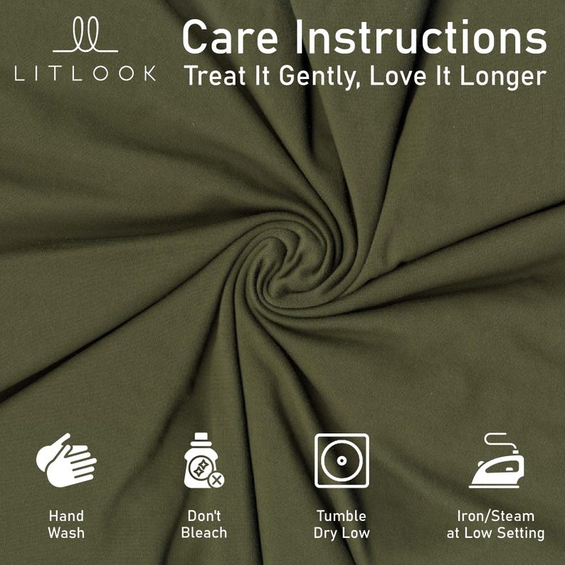 LitLook DTY Double Brushed Knit Fabric by the Yard - 4-Way Stretch Polyester Spandex Fabric for Leggings, Dresses, Yoga Wear, Pajamas & More afbeelding 9
