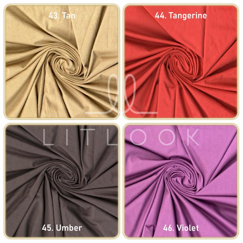 LitLook Micro Suede Faux Knit Fabric by the Yard - Stretch Brushed Suede for Dresses, Jackets, Leggings, Dresses, Fall & Winter Fashion image 8