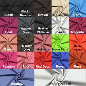 Ponte De Roma Knit Fabric: Polyester Rayon Spandex Blend, 230 GSM - Sold by the Yard