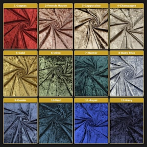 LitLook Crushed Velvet Fabric by the Yard - 58/60" Soft Velvet for Dresses, Costumes & Décor - 26 Colors image 2