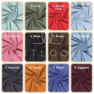 LitLook DTY Double Brushed Knit Fabric by the Yard - 4-Way Stretch Polyester Spandex Fabric for Leggings, Dresses, Yoga Wear, Pajamas & More afbeelding 4