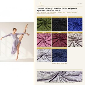 LitLook Panne Crushed Velvet Fabric by the Yard - Comfort Stretch – Two-Way Stretch 58/60" Soft Velvet for Dresses, Costumes and Decor