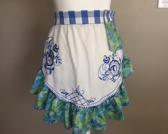 Apron from Vintage Embroidered Tablecloth