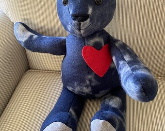 50% off! Handcrafted Fleece Teddy Bear with Heart Pocket