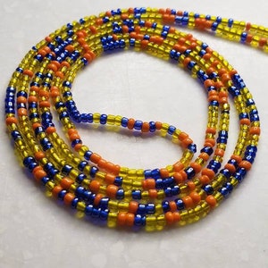 Cuentas de cintura, cadena de vientre, joyas corporales, cuentas, collar, gargantilla en capas, collar de cuentas, tobillera, joyería africana, hecha en Ghana, hecha a mano