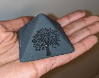 Shungite Pyramid, Yoga, Meditation, EMF Protection, Pyramid