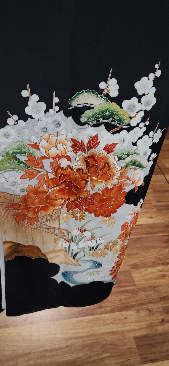 Haori, Kimono, Silk Kimono, vintage, silk, embroi… - image 1