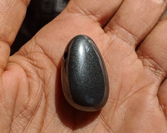 Necklace, Hematite, Pendant, Leather Band, Drop, Necklace, Healing Jewelry, Gifts