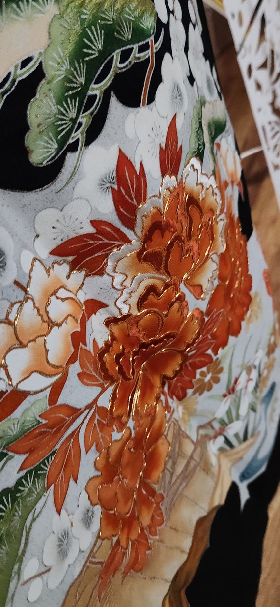 Haori, Kimono, Silk Kimono, vintage, silk, embroi… - image 4