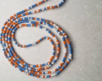 Waist beads, belly chain, body jewelry, beads, necklace, layered choker, beaded necklace, anklet, African jewelry, made in Ghana, handmade