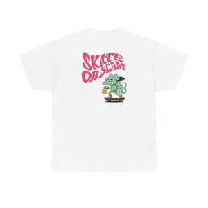 Skate or Scam Rat TShirt Funny Cartoon Rat on Skateboard Tee Edgy Streetwear Graphic Shirt for Skaters Hustlers Rebels and Urban Style Fans