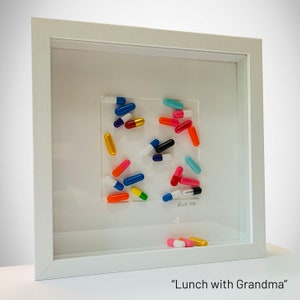 Handmade 3D PILL Art - Lunch with Grandma