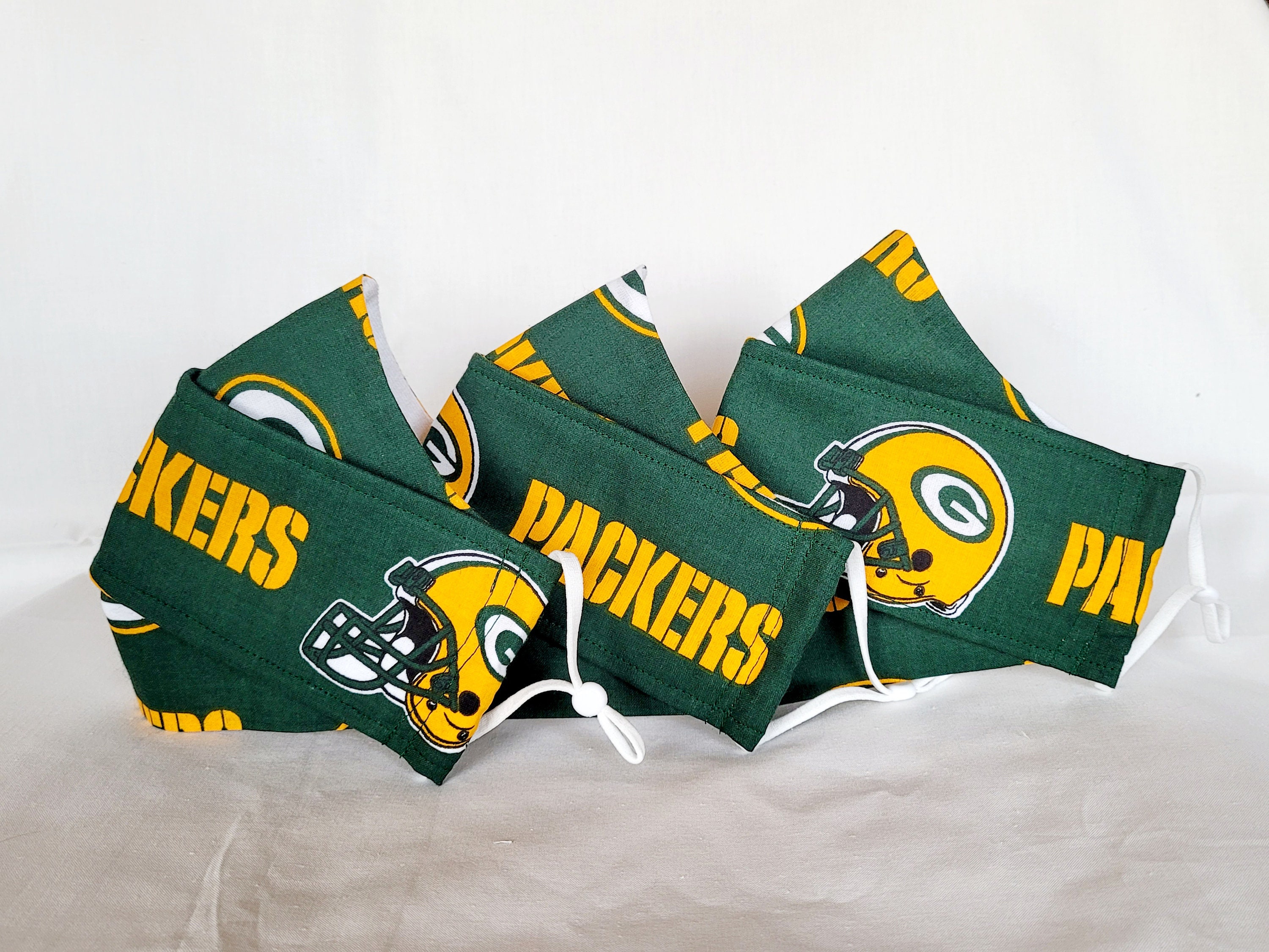 Green Bay Packers Face Mask Adults & Kids 3D Adjustable Etsy