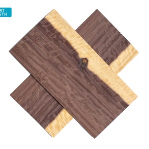 Figured katalox wood veneer sheets, 30x15cm, 2 sheets, grade A/B [CS1WAM2X2] / wood veneer leaf / wood veneer sample / marquetry veneer