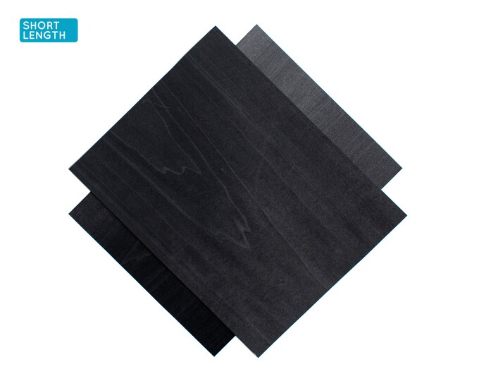 Black Poplar dyed Wood Veneer Sheets, 30x23cm, 2 Sheets, Grade A