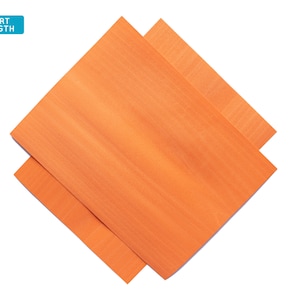 Orange poplar (dyed) wood veneer sheets, 30x22cm, 2 sheets, grade A [DN1ORA1X2] / wood veneer leaf / wood veneer sample / marquetry veneer