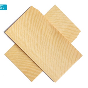 Placage en bois bouclé, 30 x 16 cm, 2 feuilles, qualité A [CS2MOV1X2] / feuille de placage de bois / échantillon de placage de bois / placage de marqueterie