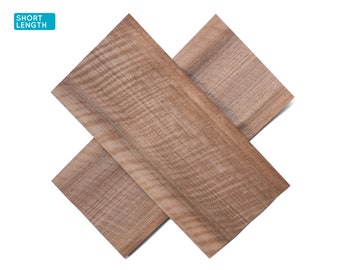 French walnut wood veneer sheets, 30x14cm, 2 sheets, grade A [CS6FWN3X2] / wood veneer leaf / wood veneer sample / marquetry veneer
