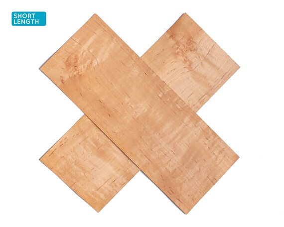 21” X 4.5” 3 Sq Ft 5 Sheets Figured Birch Wood Veneer