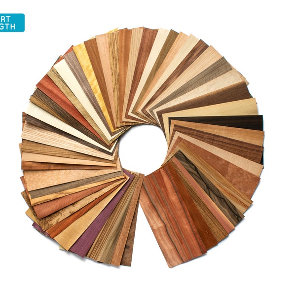 The Grand Mix: 51 sheets of real wood veneer [M22] / veneer sample pack / veneer assortment / wood veneer mix / veneer variety pack