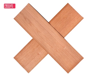 Schwarzkirsch-Furnier, 56 x 15 cm, 2 Stück, Güteklasse A [HN1BCH2X2] / 56 x 15 cm / Sperrholz-Furnier / Intarsien-Furnier