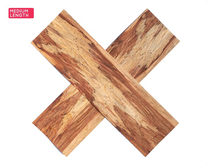 Tiger Etimoe Wood Veneer Sheets, 56x16cm, 2 Sheets, Grade AA CS4ETI2X2 / Wood Veneer Leaf / Wood