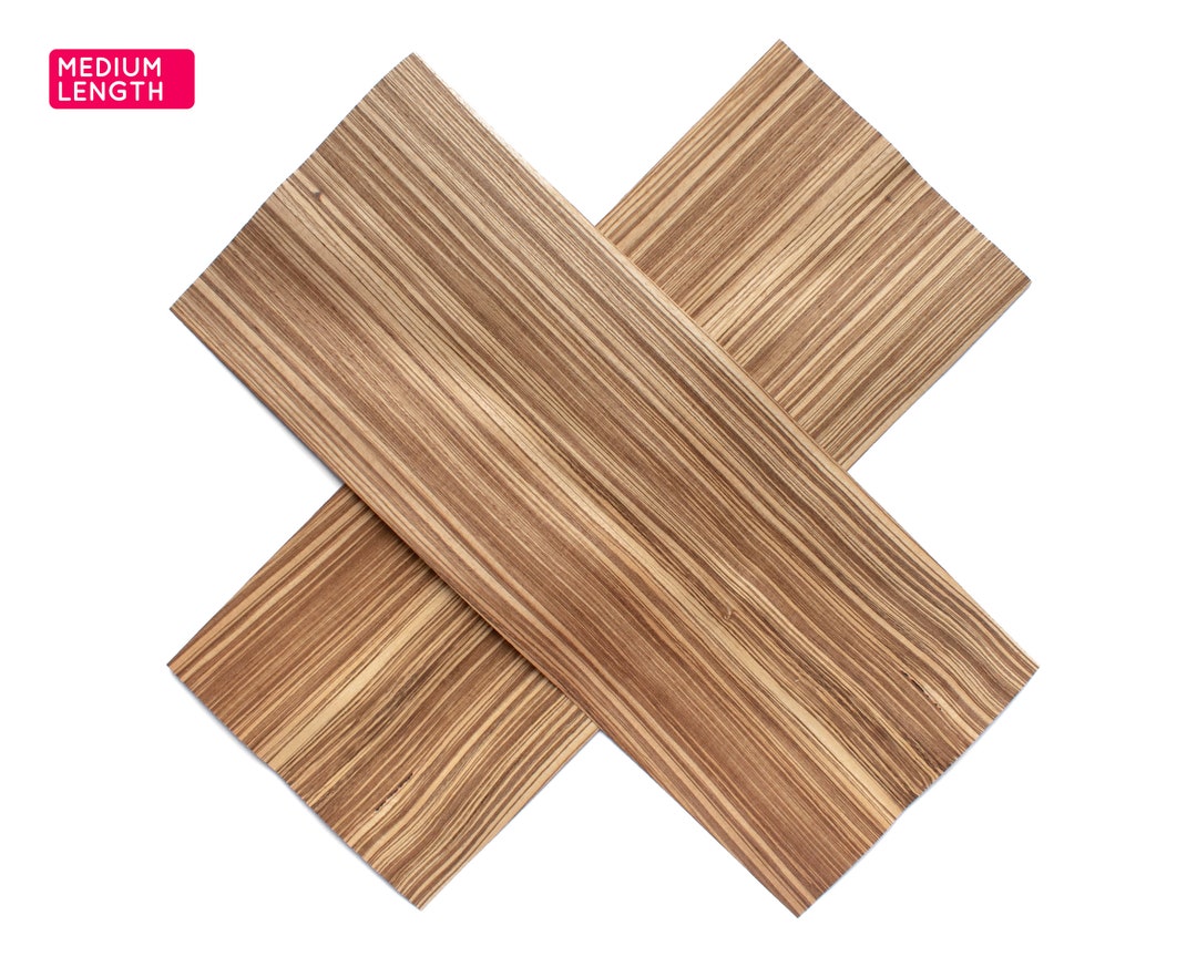 Zebrawood zebrano Wood Veneer Sheets, 56x22cm, 2 Sheets, Grade A CS2ZEB7X2 / Wood Veneer Leaf