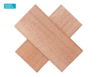 Hojas de chapa de madera de meranti rojo claro, 30x12cm, 2 hojas, grado AA [CN2MER1X2] / hoja de chapa de madera / muestra de chapa de madera / chapa de marquetería